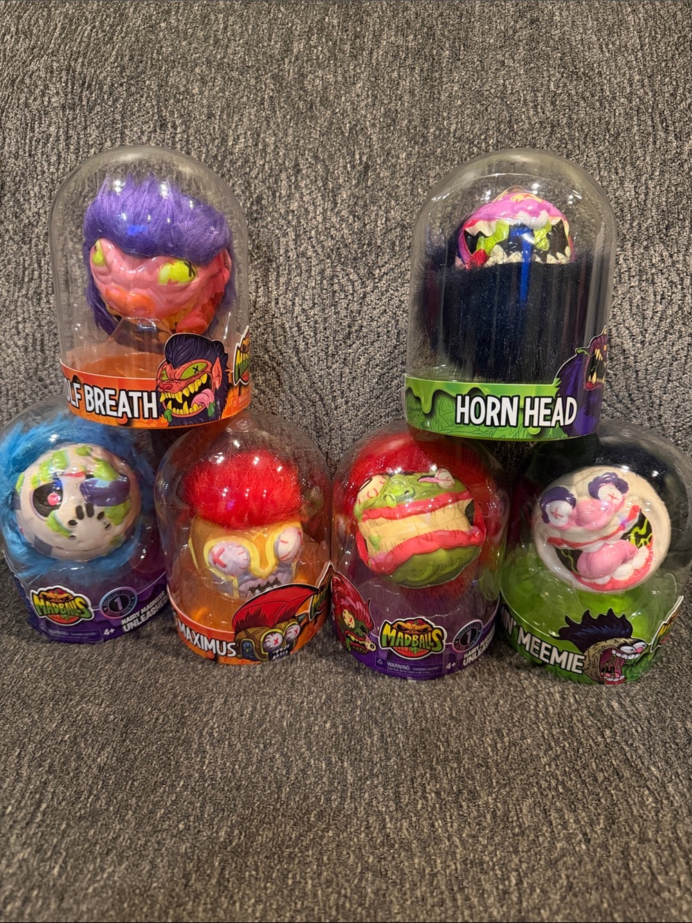 Madballs Series 1 Hairy Madness Unleashed! Foam Balls Complete Set Of 6